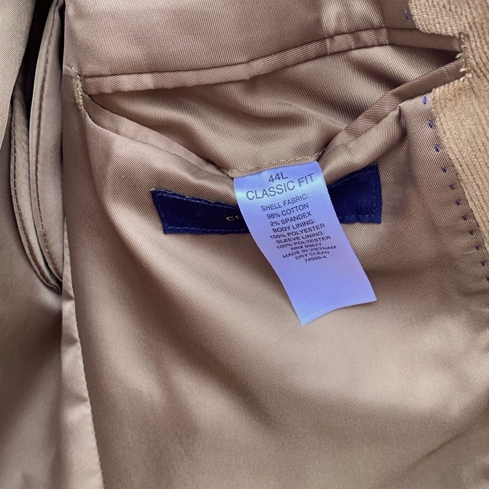 Take 50% OFF- Stafford Corduroy Men’s Classic Fit Sport Coat, Size-44L - Picture 13 of 13